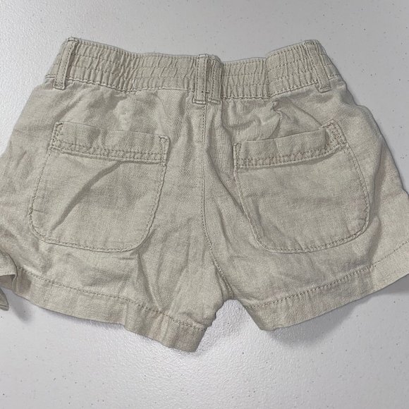 Mudd Linen Shorts-Beige 10 - Picture 2 of 3